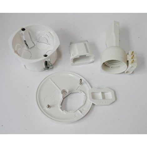 Schneider Electric – Boîte d'encastrement mural Ø 67mm x 40mm – Couvercle non affleurant – Connecteur et douille Multifix inclus – 32A 1P (1/3)