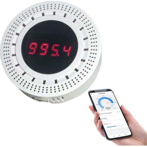 Trywise Capteur de pression atmosphérique intelligent WiFi avec fonction de détection de température et d'humidité Appareil domotique intégré (1/4)