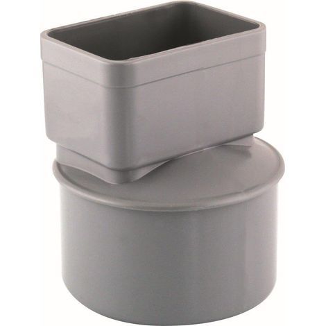 Raccord PVC Ø 100 pour descente gouttière aluminium 82 x 56 mm – Raccord mâle femelle – Dimensions H 120 x 100 mm – Achat Utile