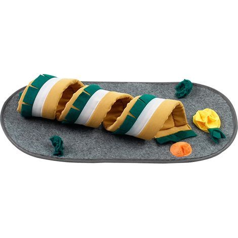 Tunnel en forme de lapin, tapis de fouille, aire de jeux pour planeur de sucre et hamster, facile à utiliser (1/4)