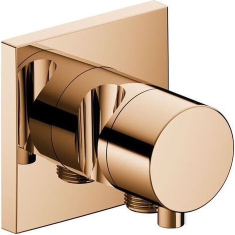 Valvola di intercettazione/deviatore a 2 vie IXMO DN 15, UP, con maniglia IXMO Rosetta comfort quadrata bronzo lucidato KEUCO