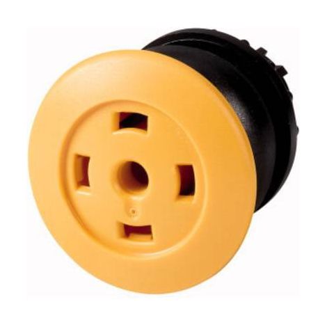 Bouton-poussoir ' coup de poing ' jaune sans étiquette à accrochage EATON M22S-DRP-Y-X (1/2)