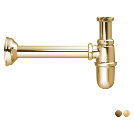 Sifone a bottiglia senza piletta 1"1/4 BronzatoPB