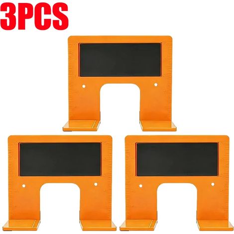 (3 pièces - (Orange)) Plaque magnétique de réparation pour charnières de porte, outil de réglage et de positionnement pour l'alignement des meubles. (1/5)