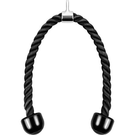 Câble De Connexion - Corde Triceps - 90 Cm - Diamètre 2,5 Cm - Œillet Métallique 1,3 Cm - Nylon Polyéthylène Polyuréthane - 1 Pièce (1/5)