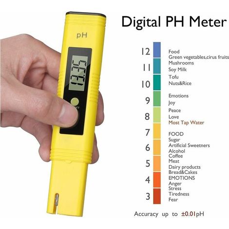 Tester pH professionale, funzione di calibrazione automatica e intervallo di misurazione 0,00-14,00 per acqua potabile, acquario, idroponica, piscina, intervallo di misurazione (1/4)