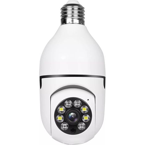 Ampoule connectée sans fil Wi-Fi, mini caméra LED avec vision nocturne, caméra de surveillance CCTV (1/5)