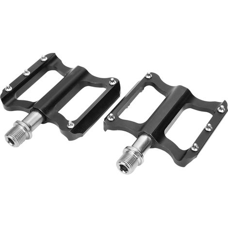 ZTTO ultraleichte Flatpedale für Rennräder, aus rutschfester Aluminiumlegierung, Fahrradzubehör (schwarz) (1/5)