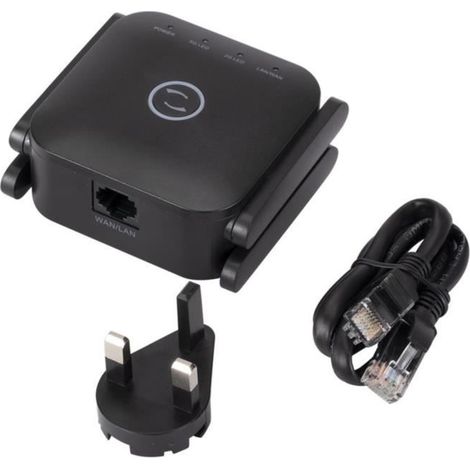 1 pièce Amplificateur WiFi, 1200 Mbps, répéteur sans fil avec antenne intégrée, pour couverture étendue dans appartements et maisons (1/4)