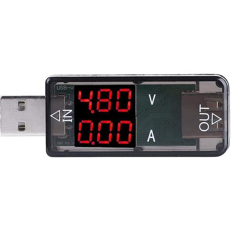 Testeur de tension USB. voltmètre LCD couleur USB ampèremètre compteur de courant multimètre chargeur testeur USB détection de tension en temps réel 6.7 2.4 1.5 cm (noir) Bett (1/5)