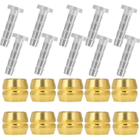 10 Set Olive And Barb - Insert De Connecteur De Tuyau De Frein Hydraulique - VéLo Replacement Pour PièCe De Rechange - Insert De Connecteur And Olive Pour Tuyau Frein Hydraulique (pour BH90) (1/5)