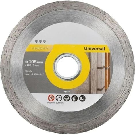 Disque de coupe diamanté pour meuleuse de pierre, béton armé, granit, 105 mm (1/4)