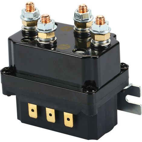 Kit de relais de treuil 12V 250A avec interrupteur de contacteur de relais de télécommande pour véhicule industriel (1/3)