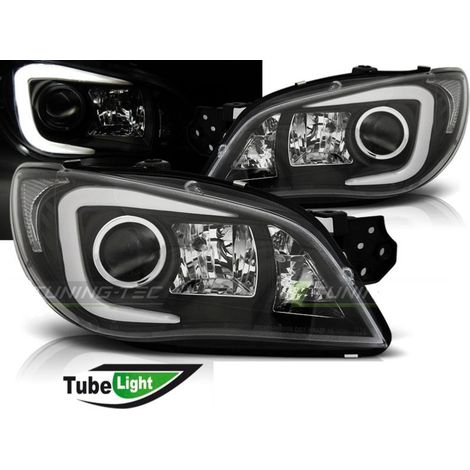 Paire Feux Phares Subaru Impreza GD 2006 a 2007 Daylight noir-27361829 (1/3)