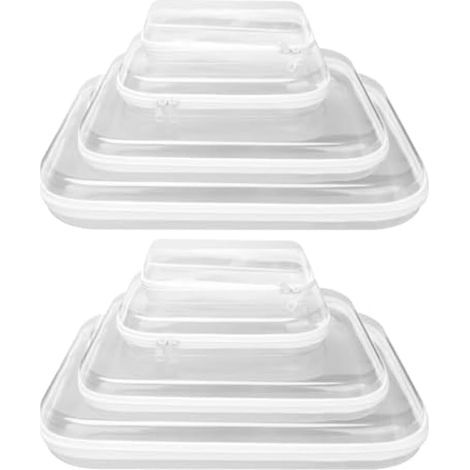 Sacs de Rangement, 8 Pièces de Trousses de Toilette Transparente avec Fermeture éclair Bote Transparente avec 4 Tailles Bote de Rangement en Plastique pour Jouets Cosmétiques et Articles de Toilette (1/5)