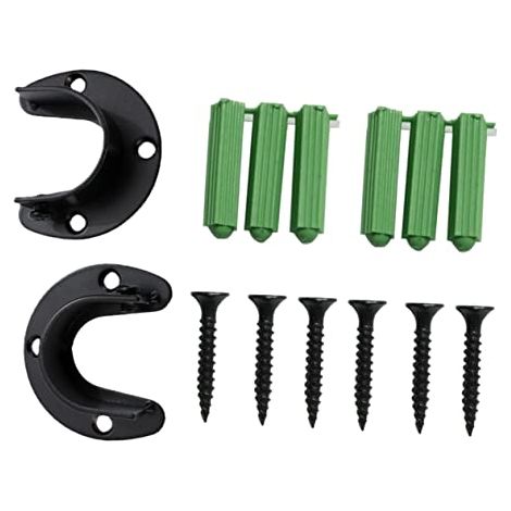 4pièces Support De Tringle Acier Support De Rideau pour Salle De Bain Dressing Cloakroom Vis Incluses (1/5)
