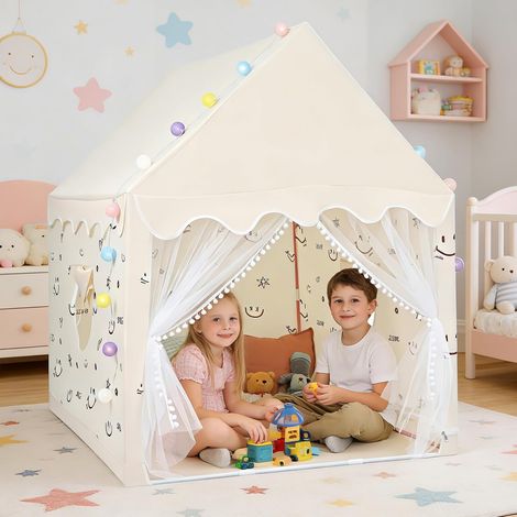 Tente pour Enfants 120 x 100 x 130 cm avec Lumières LED et Fenêtres (1/5)
