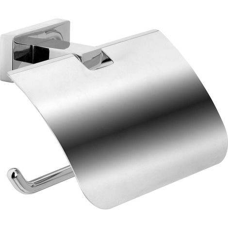Inda - Kipprollenhalter mit Deckel Lea Chrom glänzend