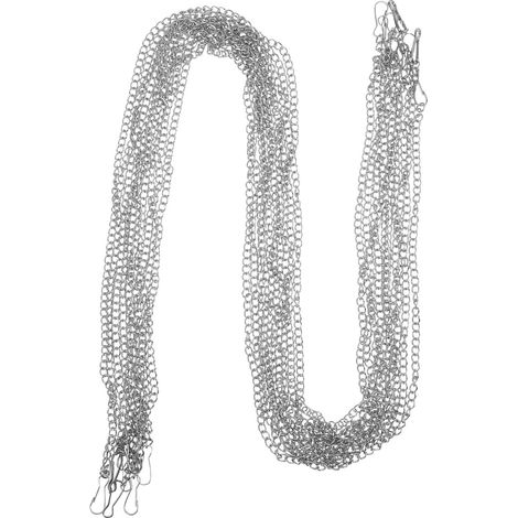 Ensemble de 10 supports publicitaires Healeved en fer robuste avec crochets et chaînes suspension