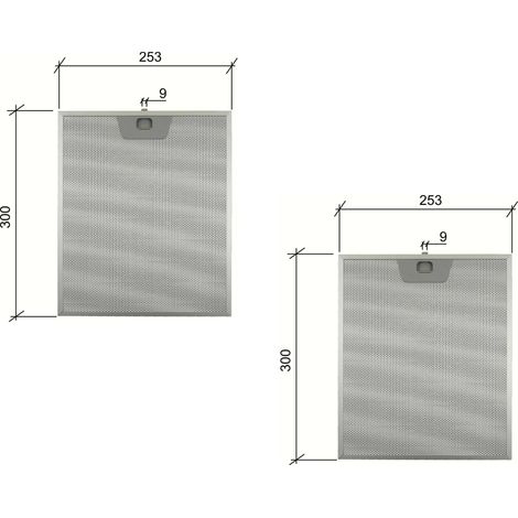 FRANKE 1960373 ARISTON 059594 FILTRO CAPPA ALLUMINIO 253X300mm 39610300 F204 2PZ (1/5)