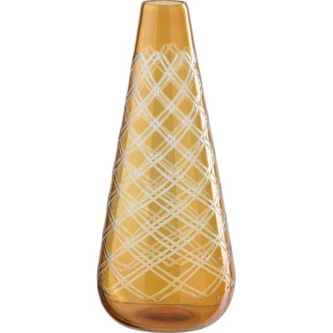 Vase en verre doré à motif graphique - doré (1/3)