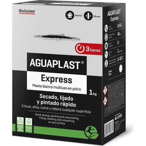 Puder Spachtelmasse Aguaplast weiß 1 kg schnelltrocknend