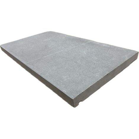 Margelle 3cm Marbre Foussana Flammé - Gris - 33x60x3cm BD - Vendu à la pièce