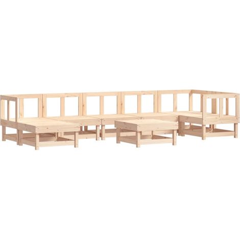 8-tlg. Garten-Lounge-Set Massivholz Kiefer vidaXL (1/5)