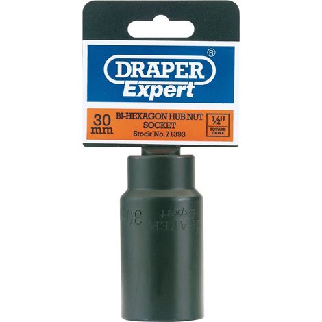Douille écrou moyeu carré 12 pans 30 mm 1/2" Bleu (1/2)