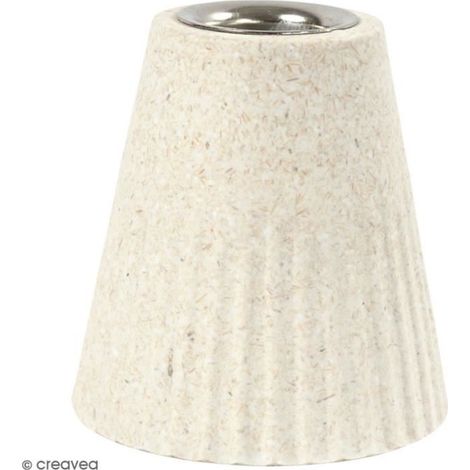 Bougeoir en bambou à décorer - 7 cm
