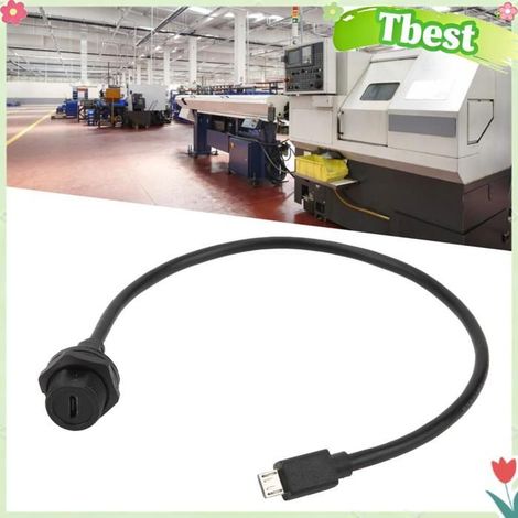 Tbest Connecteur USB femelle / mâle Connecteur USB Étanche IP67 USB Femelle / Mâle avec Prise bricolage prise 0,3 mètre / 1 pied (1/5)