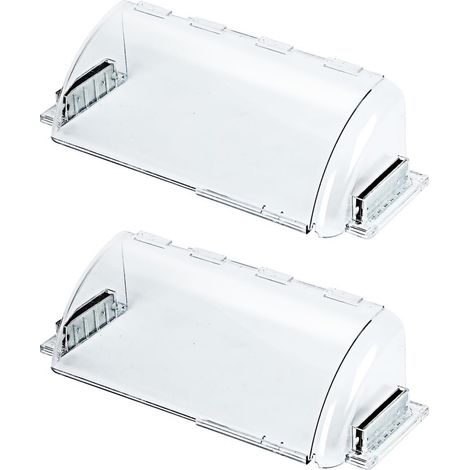 Set di 2 deflettori di ventilazione regolabili, trasparenti, da 8,5 a 14,5 pollici, per griglie a soffitto, pavimento e pareti laterali