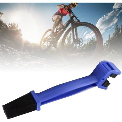 Brosse de nettoyage chaîne moto, 3 côtés puissante, poignée confortable, portable, nettoyeur rapide pour vélo et moto (1/5)