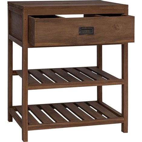 Maison Exclusive - Mobile da Bagno Naturale 60 x 45 x 75 cm Legno di teak solido (1/5)