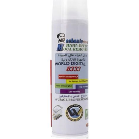 Mechanic 8333 - Spray removedor de pegamento OCA/LOCA 550 ml  Para LCD y OLED  Servicio GSM  Alta pureza