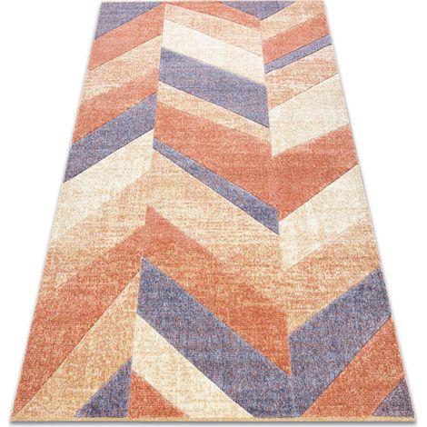 Tappeto FEEL 5673/17931 a spina di pesce beige/terracotta/violet multicolour 80x150 cm