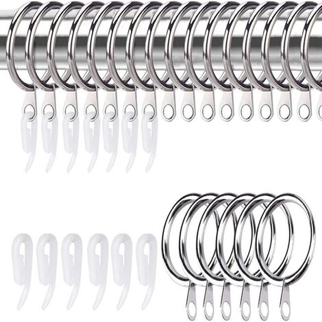 50 pieces – curtain rings – diameter 4.3 cm – metal – shower curtains – shower curtain rings – curtain rings (1/4)