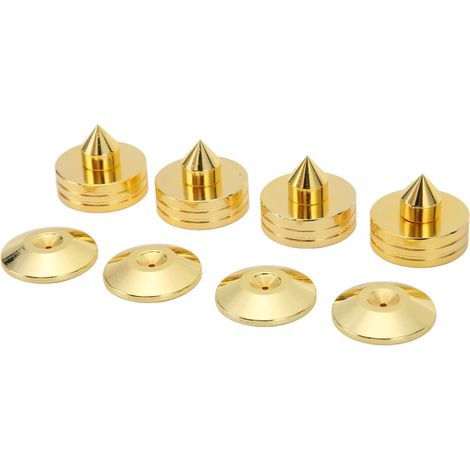 4 Pieds Anti-Vibrations en Alliage de Zinc pour Enceintes, Supports Stables pour Amplis et Haut-parleurs (1/5)