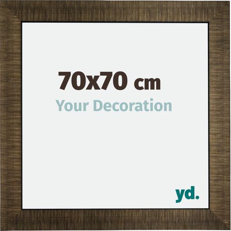 yd. - Cadre photo 70x70 - Champagne Brosse - Bois - Leeds (1/5)