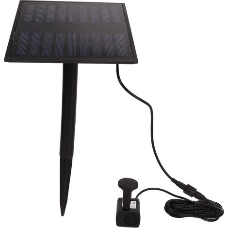 Pompe De Fontaine Solaire, Pompe De Fontaine De Bain D'oiseaux Solaire, Pompe à Eau Solaire Haute Efficacité, Accessoires De Pompe à Eau Pour Bain D'oiseaux, Jardin, étang, Piscine Extérieure 1,8 W (1/5)