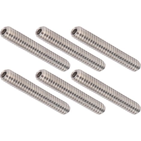 50-teiliges Sortiment an Gewindestiften A2-70 Edelstahl-Madenschrauben M2x12 (1/5)