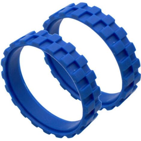 Roue en Caoutchouc Compatible avec Roue Centrale avec Pneus en Caoutchouc Antidérapant(bleu) (1/4)