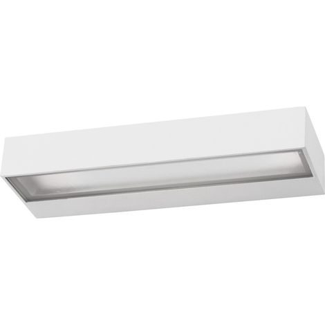 Merano Burbank Applique Extérieure Down Down Sandy Blanc Aluminium Verre LED 12W 536Lm 3000K IP65