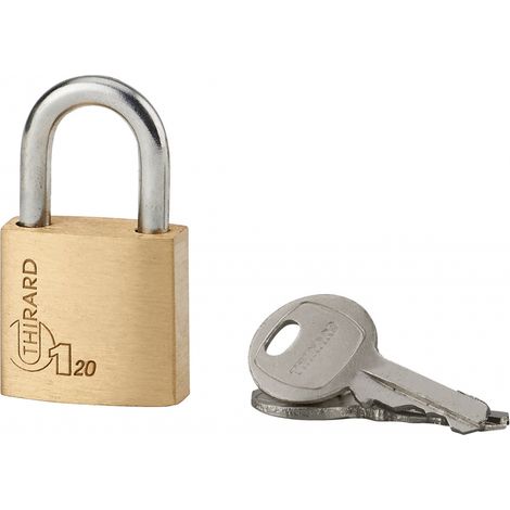 Cadenas à clé Type 1, bagage, anse acier, 20mm, 2 clés (1/2)