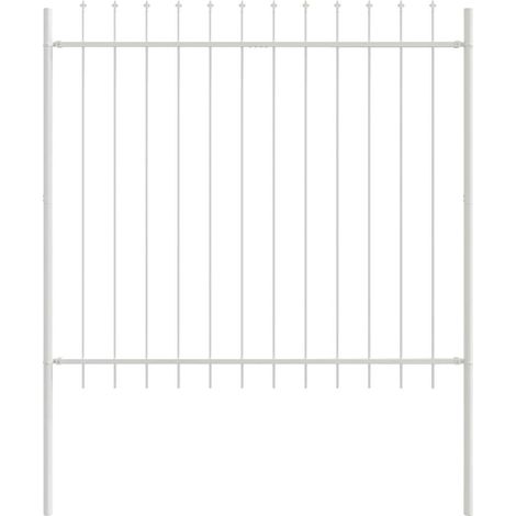 Maison Exclusive - Gartenzaun Woerden Weiß 1,7 x 1,5 m Pulverbesc