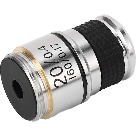Objectif de microscope 20X en laiton chromé, interface RMS, accessoire d'optique pour microscopes (1/5)