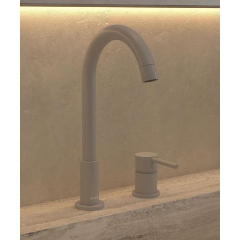 Miscelatore lavabo 2 fori bianco - Corbeau