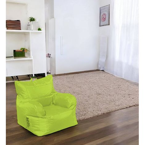 Dmora Sillón tapizado con reposabrazos, color verde, Medidas 80 x 80 x 80 cm, con embalaje reforzado (1/3)