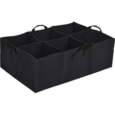 Panier de jardin de 159 litres (42 gallons), 6 compartiments, 4 poignées, vert, lot de 2 (1/4)