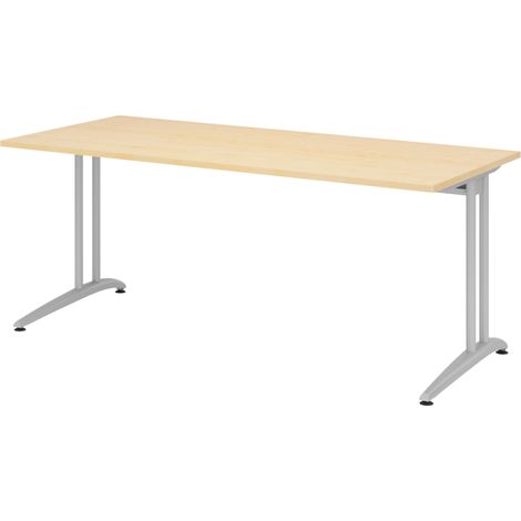 bümö Schreibtisch Serie-B Rechteck: 180 x 80 cm  Ahorn